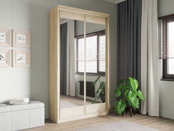 Шкаф-купе 2-х дверный 134х42х236 (Дуб сонома, Дуб сонома ЛДСП) Шкаф-купе 2-х дверный 134х42х236 (Дуб сонома, Дуб сонома ЛДСП)