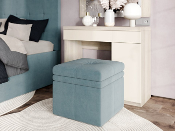 Пуф Сундук с подъемным механизмом бирюзовый