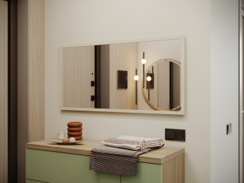 Зеркало 120х60 горизонтальное шампань