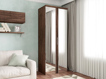 Шкаф Распашной 90х60х236 с полками и штангой (Дуб шоколад, Дуб шоколад ЛДСП) Шкаф Распашной 90х60х236 с полками и штангой (Дуб шоколад, Дуб шоколад ЛДСП)