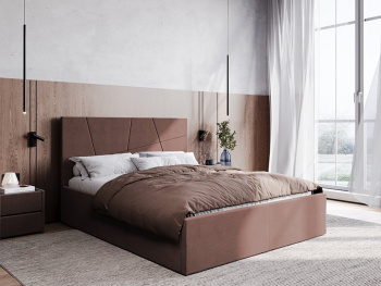 Кровать Валенсия с подъемным механизмом шоколадная 140х200