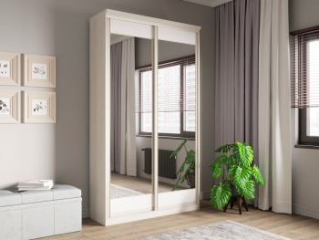 Шкаф-купе 2-х дверный 134х42х236 (Белый шпон дуба, Белый глянец МДФ) Шкаф-купе 2-х дверный 134х42х236 (Белый шпон дуба, Белый глянец МДФ)