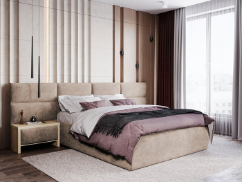 Кровать Сицилия с подъёмным механизмом бежевая 160х200