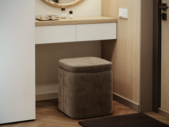 Пуф с местом для хранения мокко