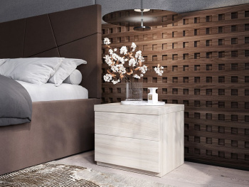 Тумба Диора 45х36х38 с двумя ящиками (Белый шпон дуба, Белый шпон дуба ЛДСП) Тумба Диора 45х36х38 с двумя ящиками (Белый шпон дуба, Белый шпон дуба ЛДСП)