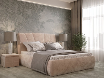 Кровать Бриона с подъёмным механизмом бежевая 140х200 Кровать Бриона с подъёмным механизмом бежевая 140х200