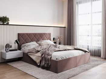 Кровать Рица с подъёмным механизмом шоколадная 120х200