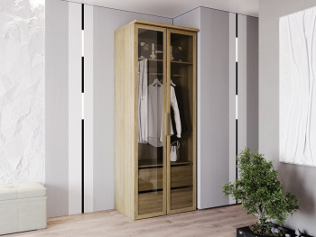 Шкаф Распашной 90х60х236 с комодом (Дуб сонома, Дуб сонома ЛДСП) Шкаф Распашной 90х60х236 с комодом (Дуб сонома, Дуб сонома ЛДСП)