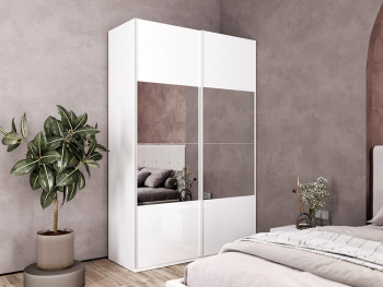 Шкаф Top Line 150х66х236 (Белый капри, Белый глянец МДФ) Шкаф Top Line 150х66х236 (Белый капри, Белый глянец МДФ)