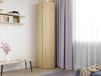 Шкаф Пенал 43х60х236 скошенный (Дуб сонома, Дуб сонома ЛДСП)