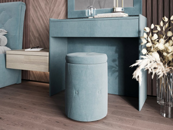 Пуф Круглый бирюзовый