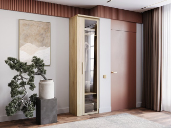 Шкаф Пенал 60х45х236 с евроштангой  (Дуб сонома, Дуб сонома ЛДСП)