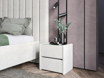 Тумба Мягкая 45х36х44 с двумя ящиками Белая Тумба Мягкая 45х36х44 с двумя ящиками Белая